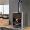 Gerkand distribuito da worldglobaltrade. Stufa Camino con ampia bocca carico a legna Belinda 9-12 kw in acciaio e ghisa