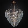 Lampadario classico oro con 56 vetri murano trasparenti 8 luci BGA 3020-56v