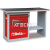 Beta Tools Banco da lavoro 1,5 mt e cassettiera Beta C59C Rosso in acciaio piano in legno