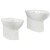 RAK Ceramics RAK COPPIA SANITARI FILOMURO SERIE MORNING RIMLESS VASO + BIDET + COPRIWC NORMAL