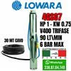 Lowara 4GS07 POMPA LOWARA sommersa per pozzi 5.4 mc/h -1Hp -V400-Kw 0.75 - 3F