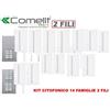 Comelit kit citofono quattordici famiglie comelit 2 fili kca2061 14 famiglie 2738wa
