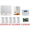 Urmet KIT COMPLETO ANTIFURTO 5 SENSORI URMET 1068 TASTIERA ALLARME APP CELL. OFFERTA