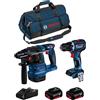 BOSCH Kit BK2020BAG (GBH 18V-22 + GSR 18V-90 C + 2 x 5,0 Ah + GAL18V-40 + HDBAG)