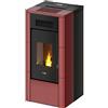 CADEL Stufa pellet River Idrotech 24 H2O 24,4kw Idro Cadel Rossa A++ per 251mq 7022118
