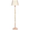 mondoluce Piantana classica in legno bianco oro a 1 luce esse 52/t