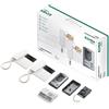 ELVOX KIT VIDEOCITOFONO ELVOX BIFAMILIARE 2 FAMIGLIE TAB K7549.R + A COLORI ELVOX