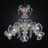LAMPADARIO MURANO ORIGINALE A 5 LUCI BGA 2719/5 CRISTALLO ORO