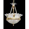 LAMPADARIO CLASSICO MURANO 4 LUCI CON FOGLIE GRANIGLIA CRISTALLO BGA 1470/S43