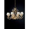 Lampadario classico in ferro battuto con rose 8 luci LGT Bouquet sp8