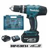 Makita TRAPANO BATTERIA MAKITA AVVITATORE PERCUSSIONE DHP453RFX4 18V 2 BATTERIE 3AH LIT