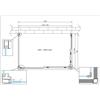 LANERI Box Doccia 2 Lati Scorrevoli + Lato Fisso, Vetro Temperato 6 mm, 80x120x80 cm