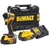 Dewalt Kit avvitatore impulsi 1/4 a batteria DEWALT DCF850P2T-QW 18V 2x5Ah e valigia
