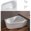 COLACRIL VASCA ANGOLO ASIMMETRICA 150X100 WAP TELAIO E PANNELLO NON IDROMASSAGGIO