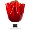 Venini - Vaso Fazzoletto Rosso/Verde Mela h cm 24 cod. 700.02 - Rivenditore