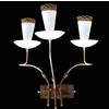 APPLIQUES IN FERRO BATTUTO E OTTONE NEOCLASSICO A 3 LUCI BGA 1453