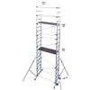 FACAL Trabattello in alluminio Pinna Clic Clac Facal ponteggio mobile con ruote H 646