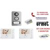 Urmet KIT VIDEOCITOFONO BIFAMILIARE URMET 2 FAMIGLIE MONITOR VIVAVOCE SPONSORIZZATA