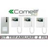 Comelit KIT VIDEOCITOFONO 3 FAMIGLIE 2 FILI COMELIT 8461M QUADRA 6701W OFFERTA LIMITATA