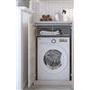 LEGNOBAGNO MOBILE COLONNA PORTA LAVATRICE / ASCIUGATRICE CESTONE ESTRAIBILE 70X62x115