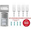 Bticino KIT CITOFONO BTICINO 4 FAMIGLIE 2 FILI SPRINT CORNETTE 344232 CON ALIMENTATORE
