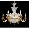 LAMPADARIO CLASSICO MURANO 12 LUCI CON FOGLIE GRANIGLIA CRISTALLO BGA 1471/66