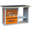 Beta Tools Banco da lavoro 1,5 mt e cassettiera Beta C59C Orange in acciaio piano in legno