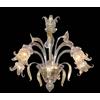 LAMPADARIO MURANO ORIGINALE A 5 LUCI BGA 1381 CLASSICO ORO 24K