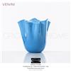 Venini - Vaso Fazzoletto Opalino Acquamare - 700.02 - h cm 24 / in 9.44