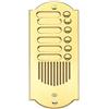 Pulsantiera per citofono ottone lucido 6 pulsanti oro lucido 6 FAMIGLIE