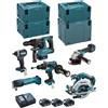 MAKITA Kit DLX6085TJ (DHR243 + DHP481 + DTD153 + DHS680 + DGA513 + DTM51 + 3 x 5