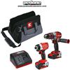 EINHELL Set Utensili a Batteria 18v Twinpack BL Avvitatore Impulsi TE-TK 18/1 LI + TE-CD