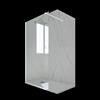 Forte PARETE DOCCIA WALK-IN VETRO TRASPARENTE PROFILO BIANCO VENUS