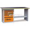 Beta Tools Banco da lavoro con cassettiera 6 tiretti Beta C59A Orange piano in legno 1500Kg