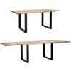 Tavolo Da Pranzo Allungabile 180-280x90x77 In Legno Gambe In Ferro Edge