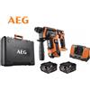 AEG TASSELLATORE SDS-PLUS A BATTERIA BRUSHLESS 18V 2 BATTERIE 5Ah+CARICATORE AEG
