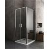 Giorgyshop BOX DOCCIA PORTA SALOON + LATO FISSO, VETRO TEMPERATO EASYCLEAN 6 MM, 70X80CM