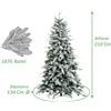Xone Albero di natale innevato realistico ALASKA super folto misure da 180 210 240 cm