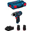 Bosch Trapano Avvitatore BOSCH GSR 12V-15 (2 x 3,0 Ah + GAL12V-40 + L-Boxx 102)