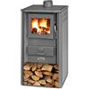 Blist Stufa a legna Blist Organy acciaio 9 KW porta con vetro Colore Antracite Grigia