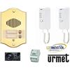 Urmet KIT CITOFONO BIFAMILIARE URMET CON PULSANTIERA OTTONE ORO LA PANORAMICA 2 PULS