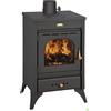 GODINO GROUP STUFA A LEGNA CARBONE CUCINA RISCALDAMENTO 220 MC ACCIAIO KIR 9/12KW ANTRACITE