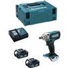 Makita Avvitatore ad Impulsi MAKITA DTW190RTJ (2 x 5,0 Ah + DC18RC + MAKPAC 2)