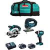 MAKITA Kit 18V MSB3P2B (DJV180 + DSS610 + DTD152 + 2 x 5,0 Ah + DC18RC + Trolley