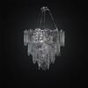 Lampadario moderno con 40 vetri murano trasparenti 6 luci BGA 3019-40v