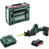 Metabo SSE 18 LTX Compact Sega diritta a batteria 18V 2x2Ah e caricatore Metabox