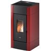 CADEL Stufa a pellet Cristal 9 Cadel 8,5kw rossa ventilata per 85mq wifi-bluetooth