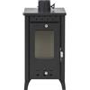 MG Stufa a legna da 8,5 kW Mg 100 Porta con vetro fino a 200 m³ L33xP38,5xH74 Nera