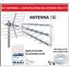 HYADES Kit Antenna Tv Digitale Terrestre Esterna Con Amplificatore da Interno Per 3 Tv