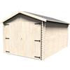 BricoShop24 Garage Box Auto 298x478x256 Casetta Legno Abete 28mm Giardino Parcheggio Moto